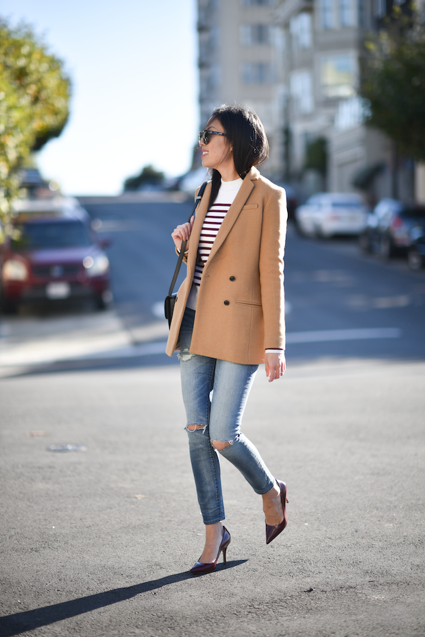 banana republic blazer distressed made well jeans